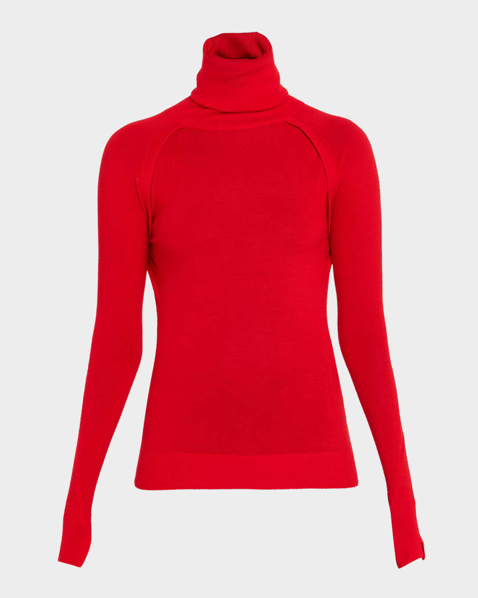 Turtleneck Raglan Long-Sleeve Sweat